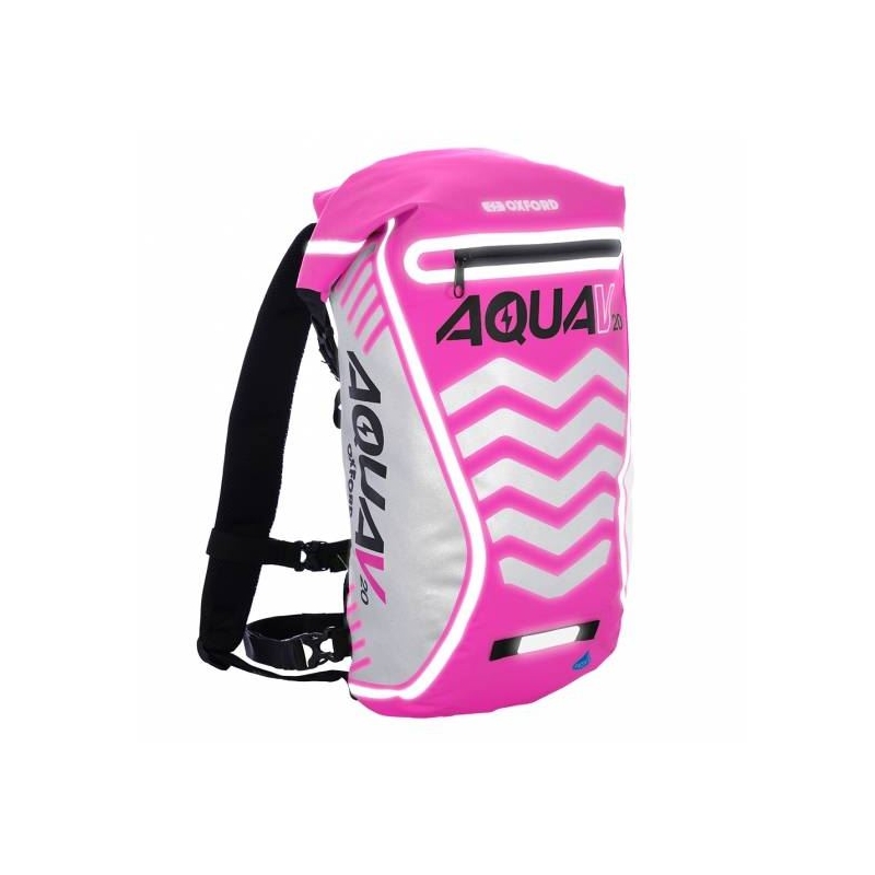 Vodotěsný batoh Oxford Aqua V20 Extreme Visibility růžový