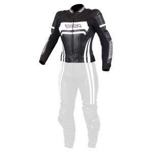 Dámská bunda na motorku RSA Virus černo-bílá výprodej