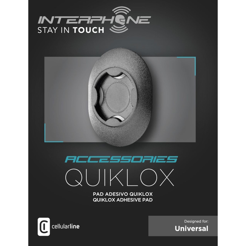 Adhezivní základna Interphone SMQUIKLOXPAD pro držáky QUIKLOX černá