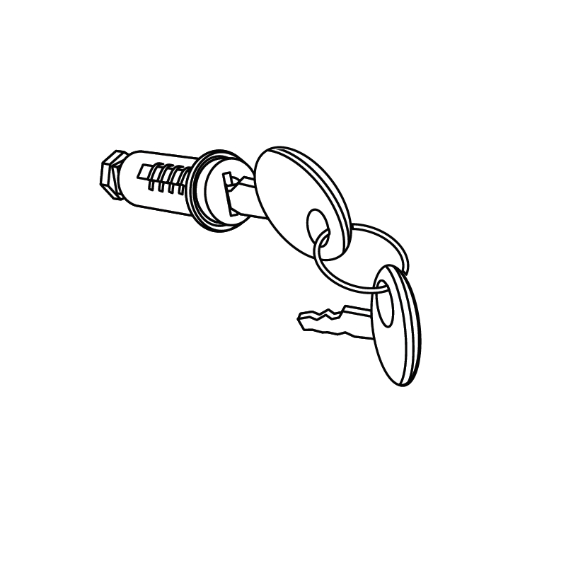 Sada klíče a zámku SHAD pro SH23, SH26, SH29, SH33, SH34, SH39, SH40, SH44, SH45, SH46, SH47 a TR41