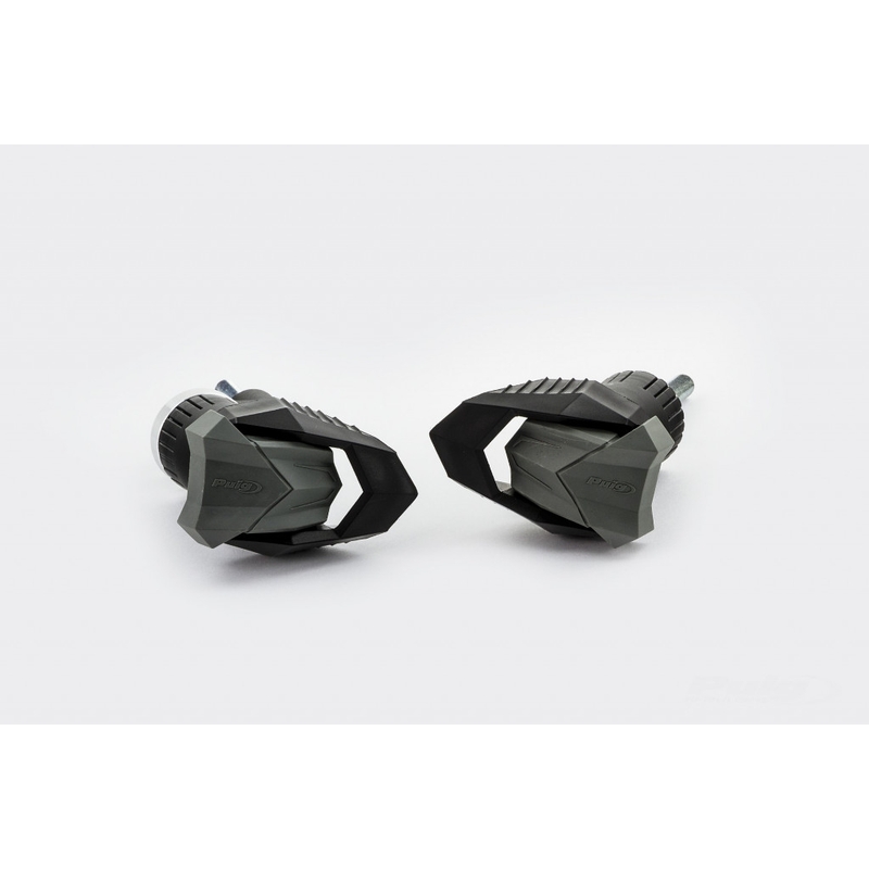 Pádové protektory rámu PUIG R19 černý s šedou gumou pro BMW F 800 S 2006-2011, BMW F 800 R 2009-2014