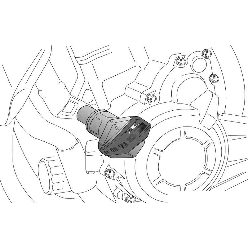 Pádové protektory rámu PUIG R12 černý s šedou gumou pro KAWASAKI ZX-10R / RR Ninja 1000 2011-2026