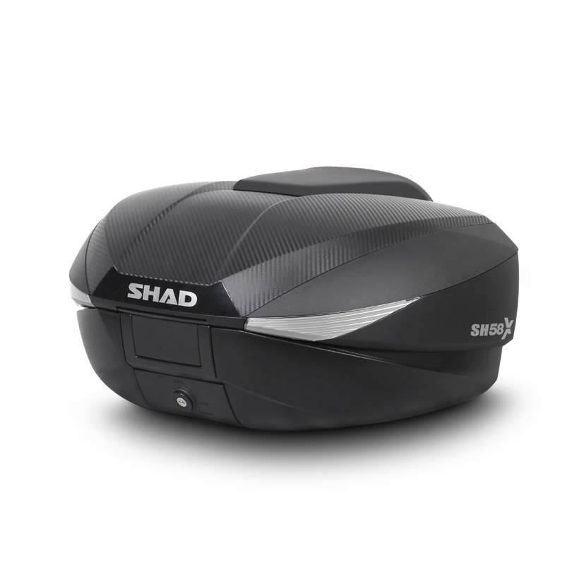 Vrchní kufr na motorku SHAD SH58X Karbon (rozšiřitelný koncept) se zámkem PREMIUM