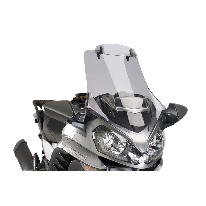 Plexi štít PUIG TOURING WITH VISOR kouřová pro KAWASAKI GTR 1400 2015-2017