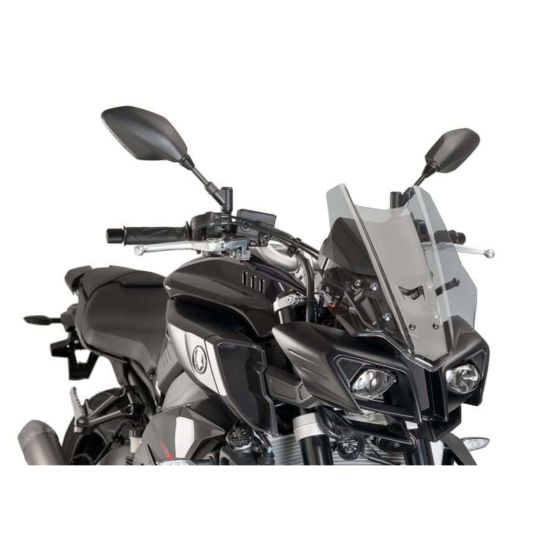 Plexi štít PUIG RACING kouřová pro YAMAHA MT-10 1000 2016-2019