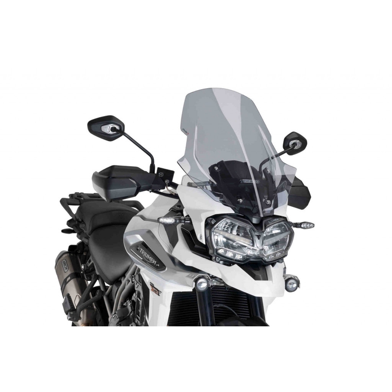 Plexi štít PUIG TOURING kouřová pro TRIUMPH Tiger 1200 Explorer / GT Explorer 2018-2019