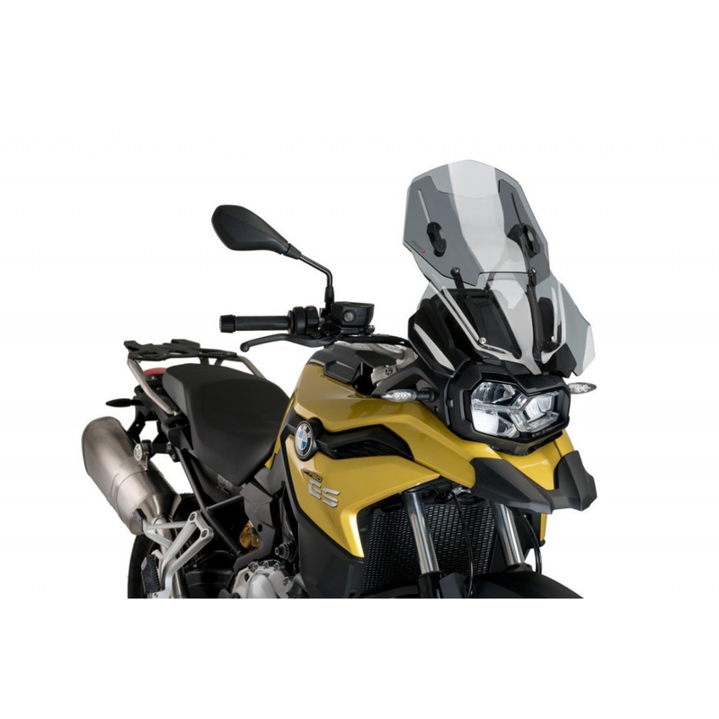 Plexi štít PUIG RACING WITH SUPPORT + PROTECTION kouřová