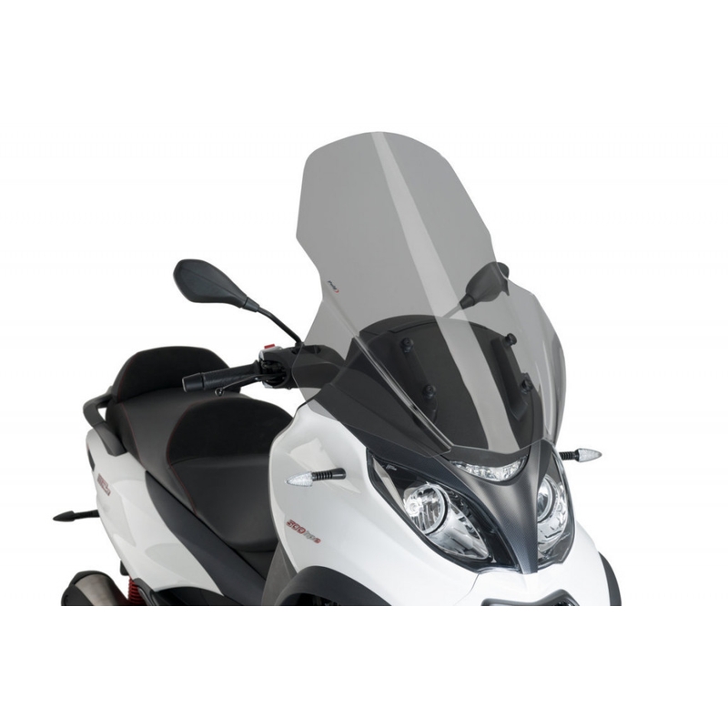 Plexi štít PUIG V-TECH LINE TOURING kouřová pro PIAGGIO/VESPA MP3 300 2018-2023