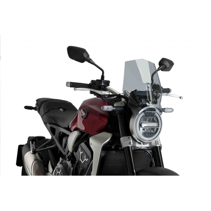 Plexi štít PUIG NEW GEN. SPORT kouřová pro HONDA CB 650 R 2019-2023, HONDA CB 1000 R Neo Sports Café 2018-2020
