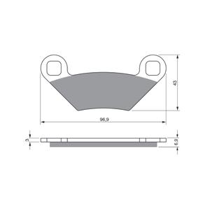 Brzdové destičky GOLDFREN 300 S33 OFF-ROAD FRONT