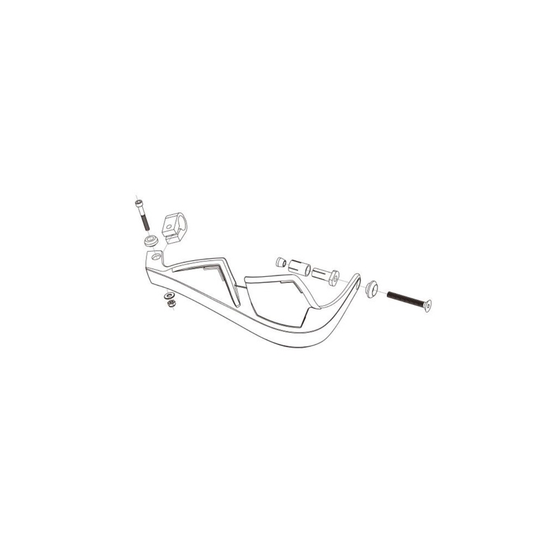 Chrániče páček POLISPORT EVOLUTION INTEGRAL s montážní sadou (Ø22 mm) červená CR 04