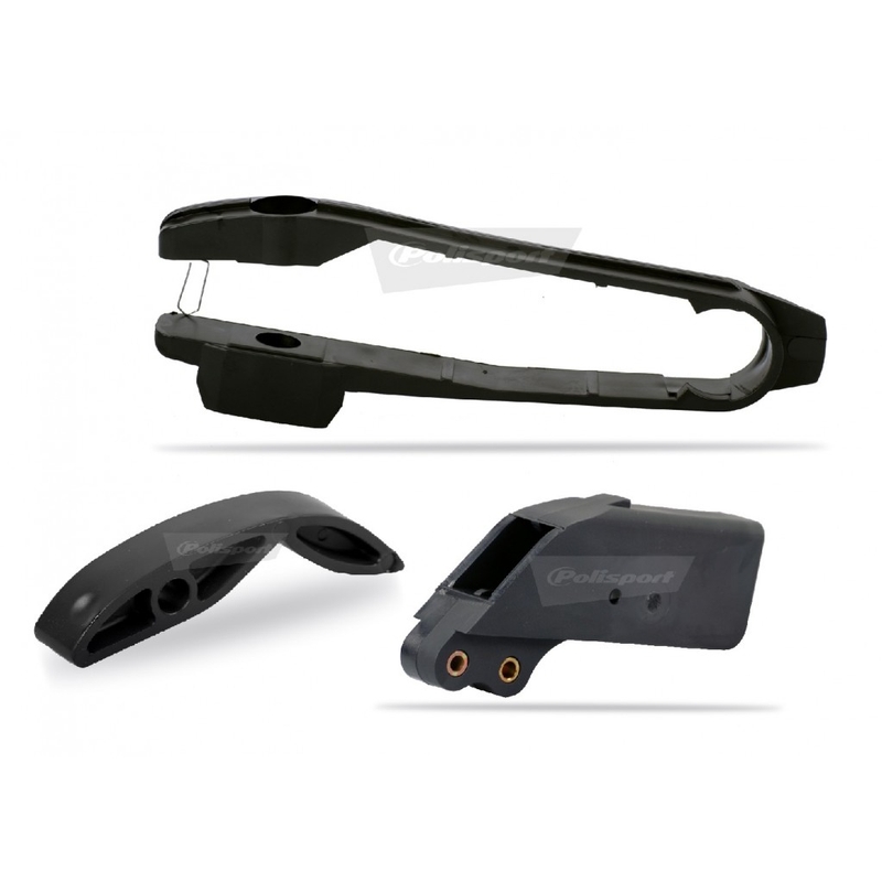 Sada vodítko řetězu / lízátko řetězu / lízátko řetězu (půlměsíc) POLISPORT černý