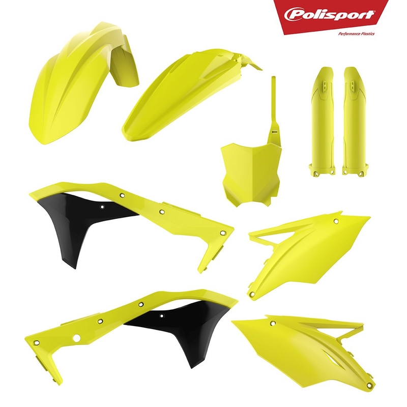 Sada plastů POLISPORT neonově žlutá pro KAWASAKI KX 250 (F) 4T 2017-2018