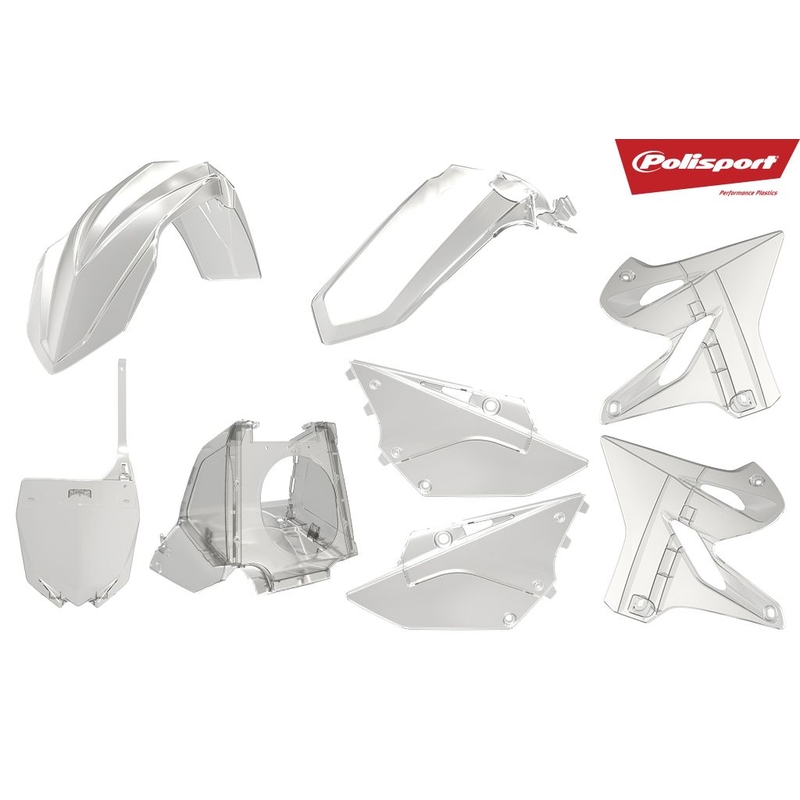 Sada plastů POLISPORT restyling průhledná 99 pro YAMAHA YZ 125 2002-2022, YAMAHA YZ 250 2002-2020
