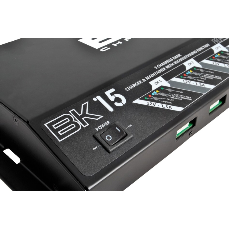 Profesionální nabíječka pro 5 baterií BS-BATTERY 5 Bank charger 12V 5x1.5A