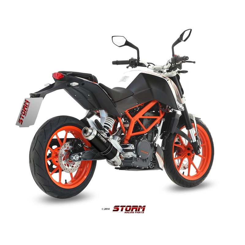 Výfuk kompletní 1x1 STORM GP Černá ocel