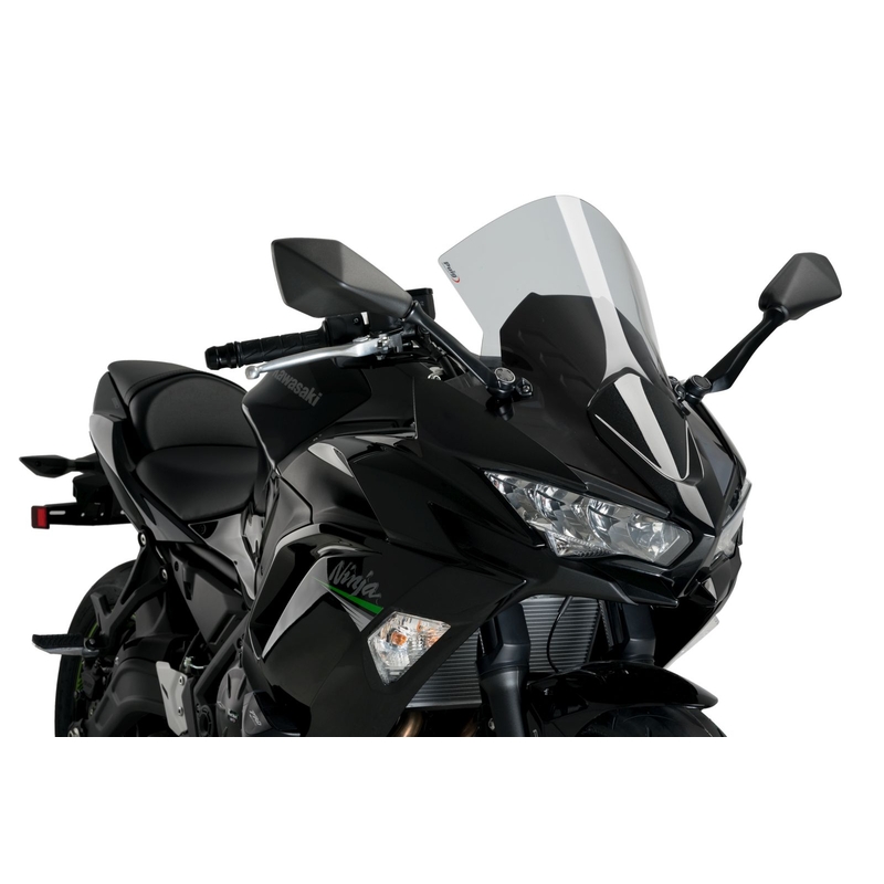 Plexi štít PUIG R-RACER kouřová pro KAWASAKI Ninja 650 2020-2026