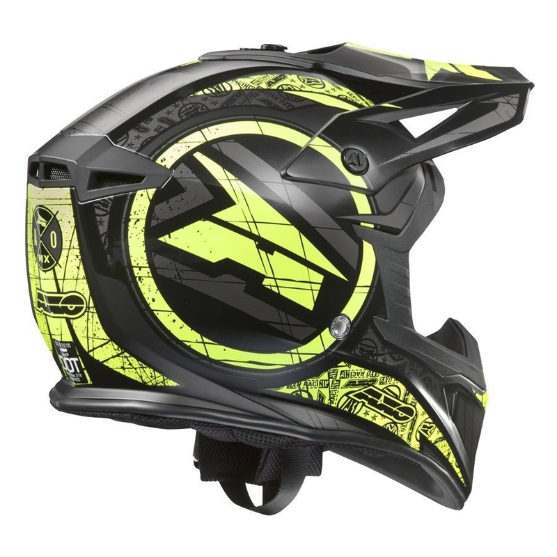 Motokrosová přilba AXO Jump černo-fluo žlutá výprodej