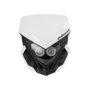 Headlights POLISPORT LOOKOS EVO Standard Version with LED (headlight+battery) bílá/černá