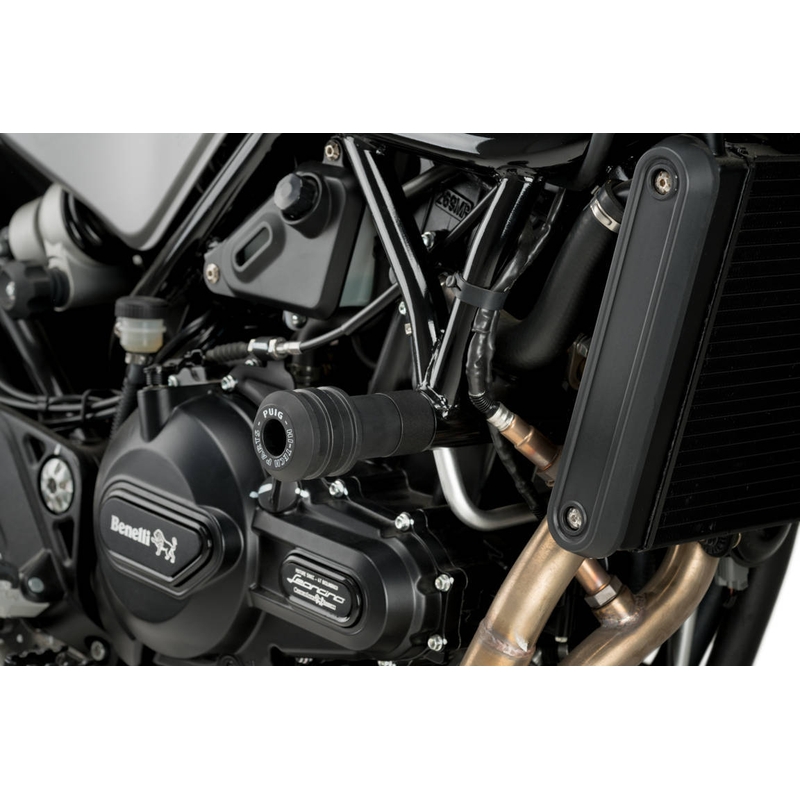 Pádové protektory rámu PUIG VINTAGE 2.0 černý pro BENELLI Leoncino 500 2016-2024