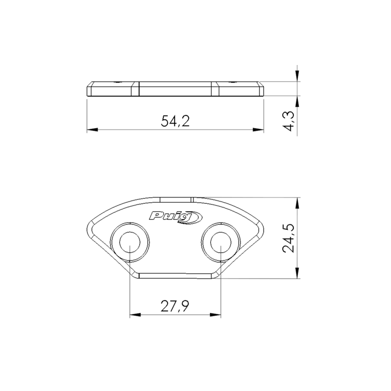 Mirrors caps PUIG černý