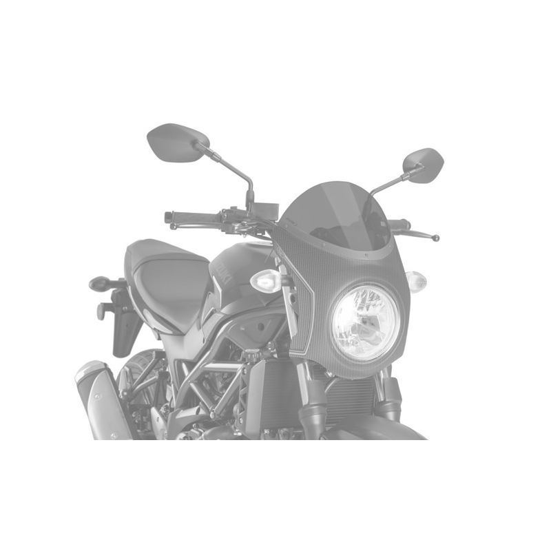 Plexi štít PUIG RETRO SEMI-FAIRING černý karbonový vzhled