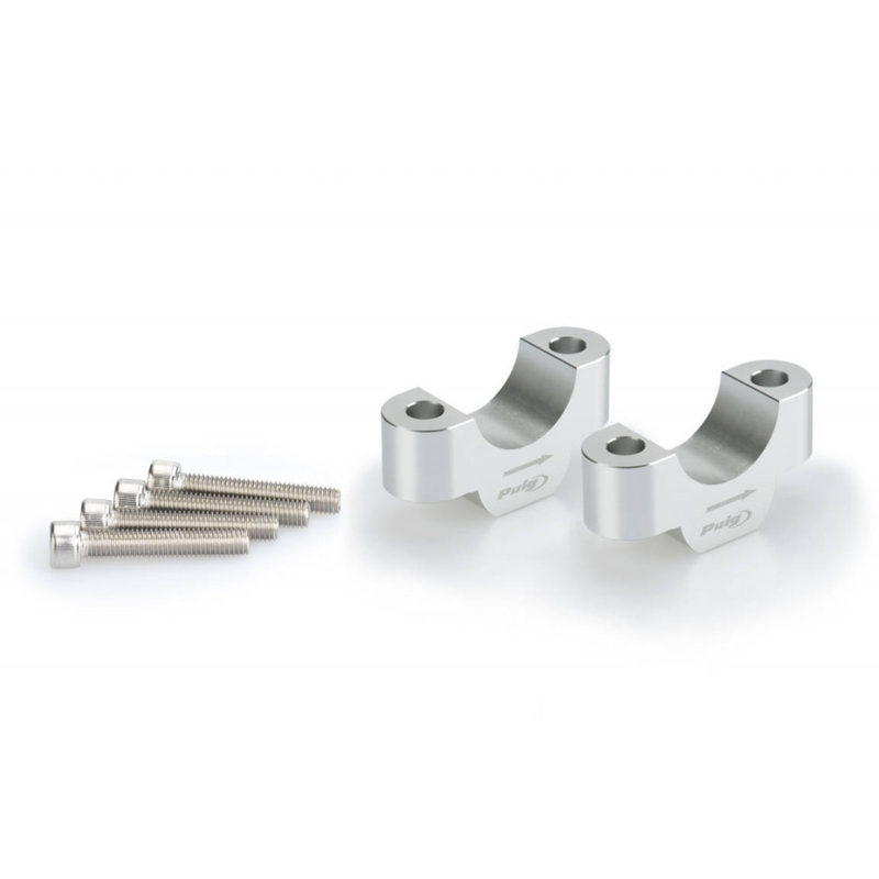 Zvýšení řidítek PUIG stříbrná height 20mm, d 32mm