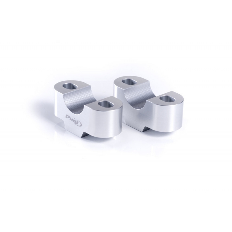 Zvýšení řidítek PUIG stříbrná height 20mm, d 22mm
