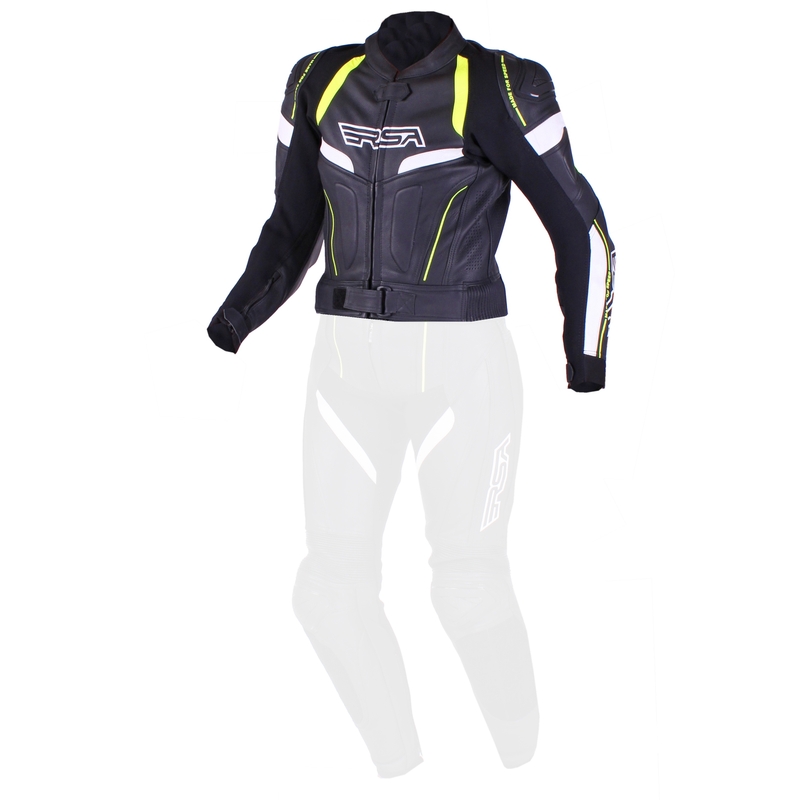 Dámská bunda RSA Speedway černo-bílo-fluo žlutá výprodej
