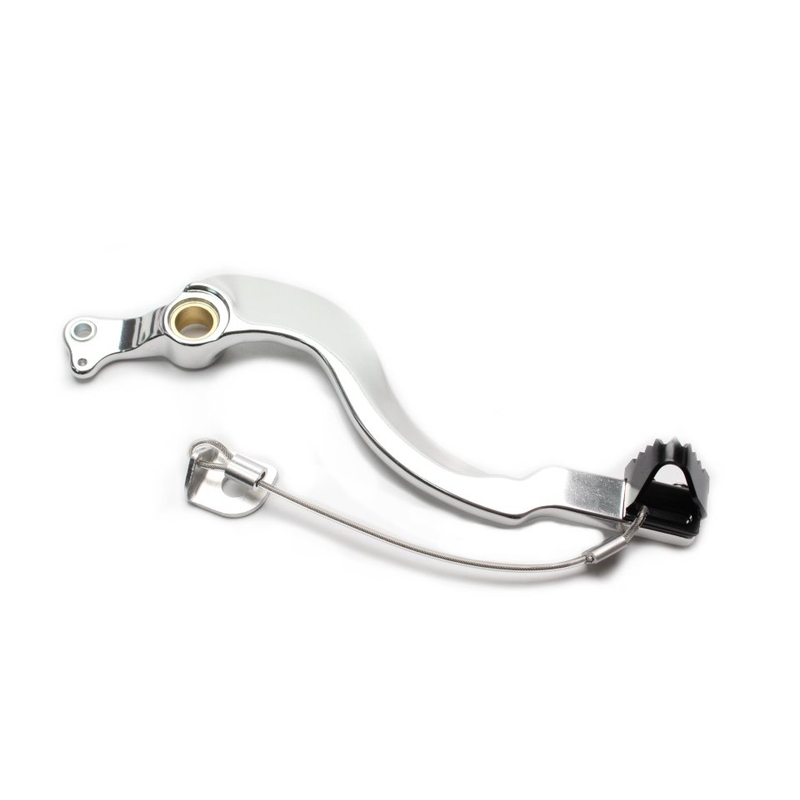 Brzdový pedál MOTION STUFF silver body, black steel fixed tip Pevný hrot z oceli