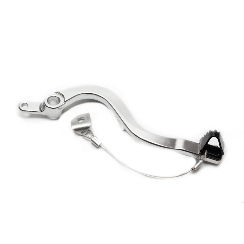 Brzdový pedál MOTION STUFF silver body, black steel fixed tip Pevný hrot z oceli