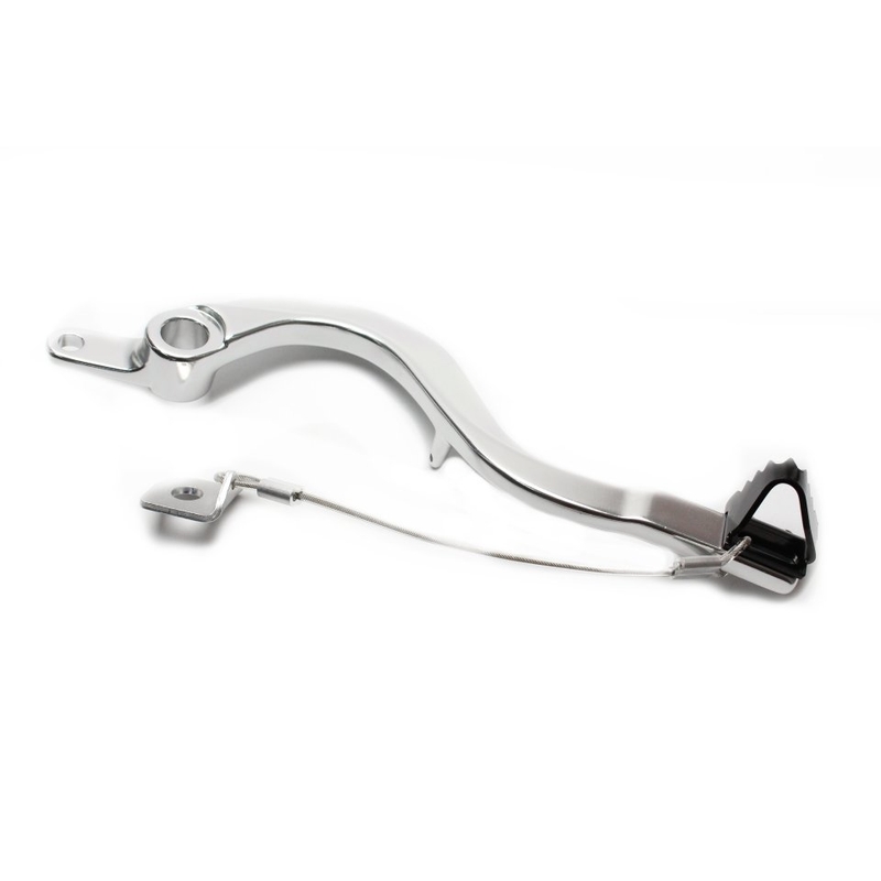 Brzdový pedál MOTION STUFF silver body, black steel fixed tip Steel Fixed Tip