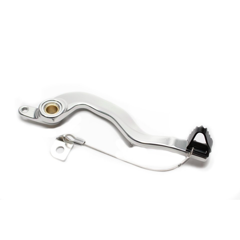 Brzdový pedál MOTION STUFF silver body, black steel fixed tip Pevný hrot z oceli