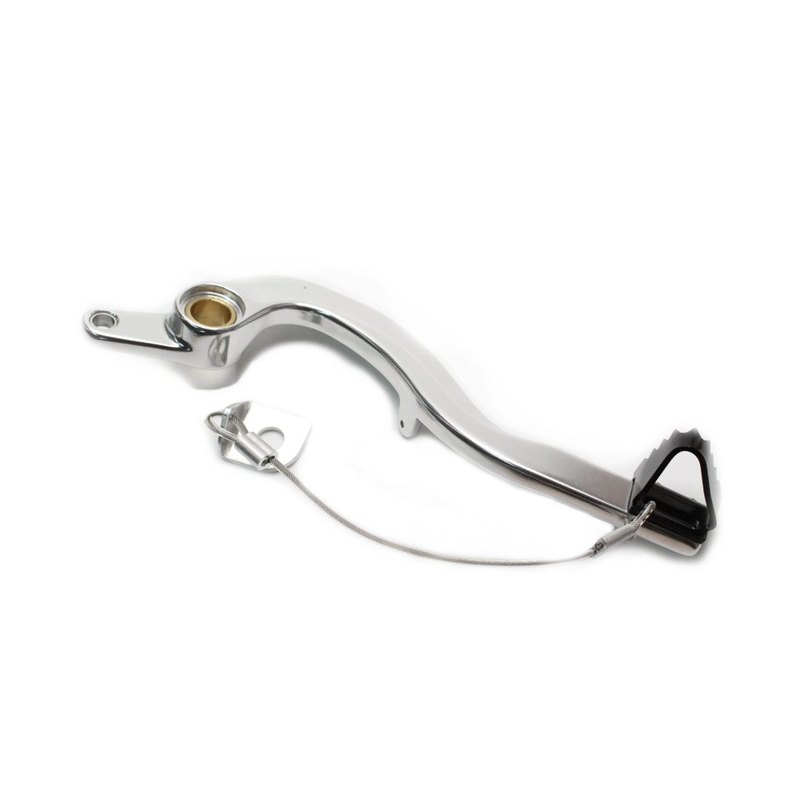 Brzdový pedál MOTION STUFF silver body, black steel fixed tip Pevný hrot z oceli