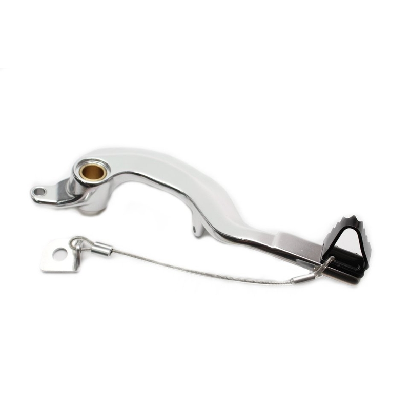 Brzdový pedál MOTION STUFF silver body, black steel fixed tip Pevný hrot z oceli