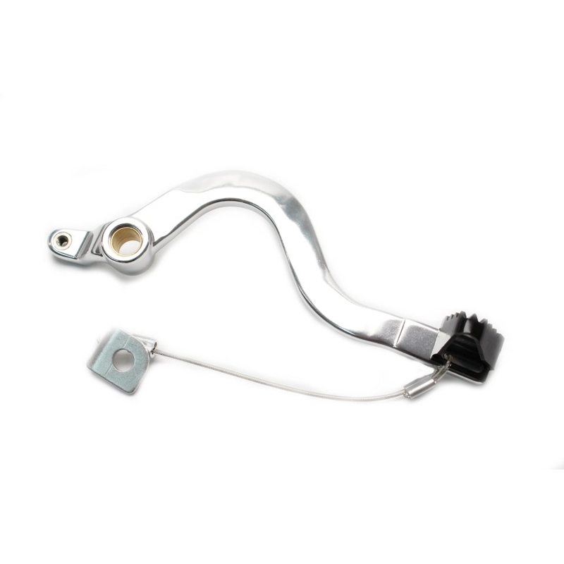 Brzdový pedál MOTION STUFF silver body, black steel fixed tip Pevný hrot z oceli