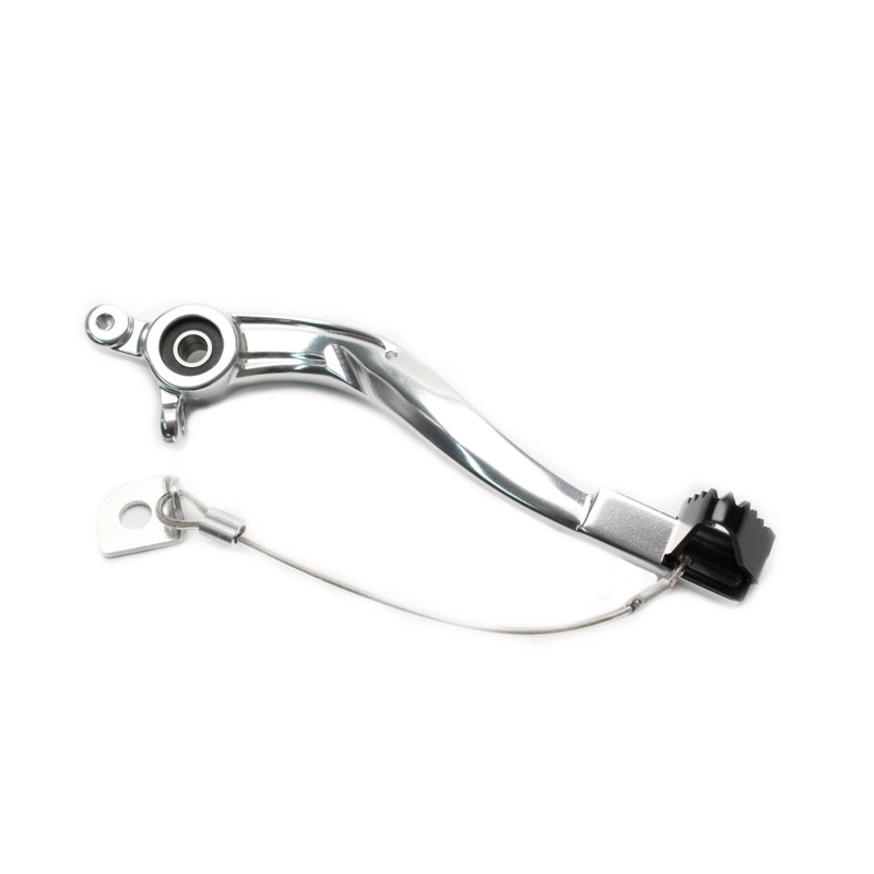 Brzdový pedál MOTION STUFF silver body, black steel fixed tip Pevný hrot z oceli