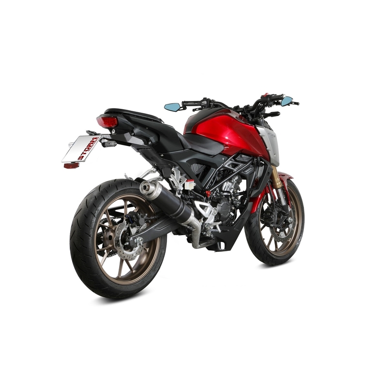 Výfuk kompletní 1x1 STORM GP černá pro HONDA CB 125 R 2021-2024