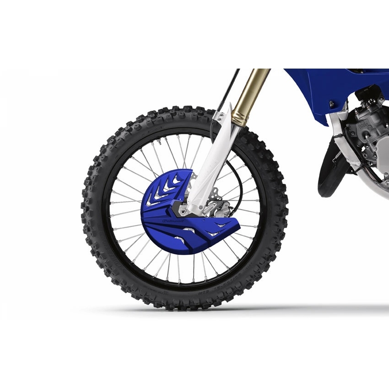 Kryt předního brzdového kotouče se spodním krytem vidlice POLISPORT PERFORMANCE bílá/černá