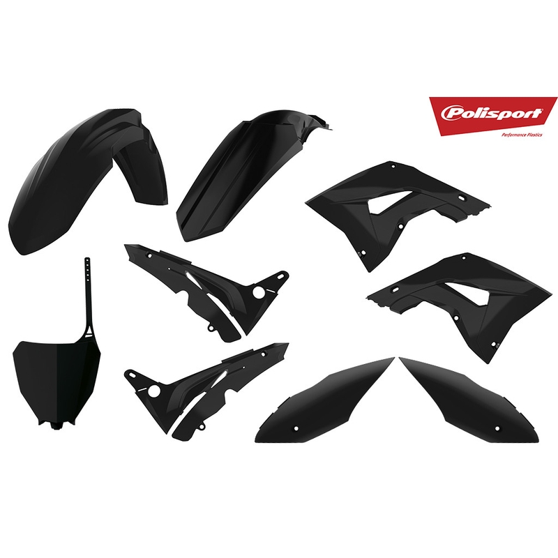 Sada plastů POLISPORT restyling černý pro HONDA CR 125 R 2002-2007, HONDA CR 250 R 2002-2007