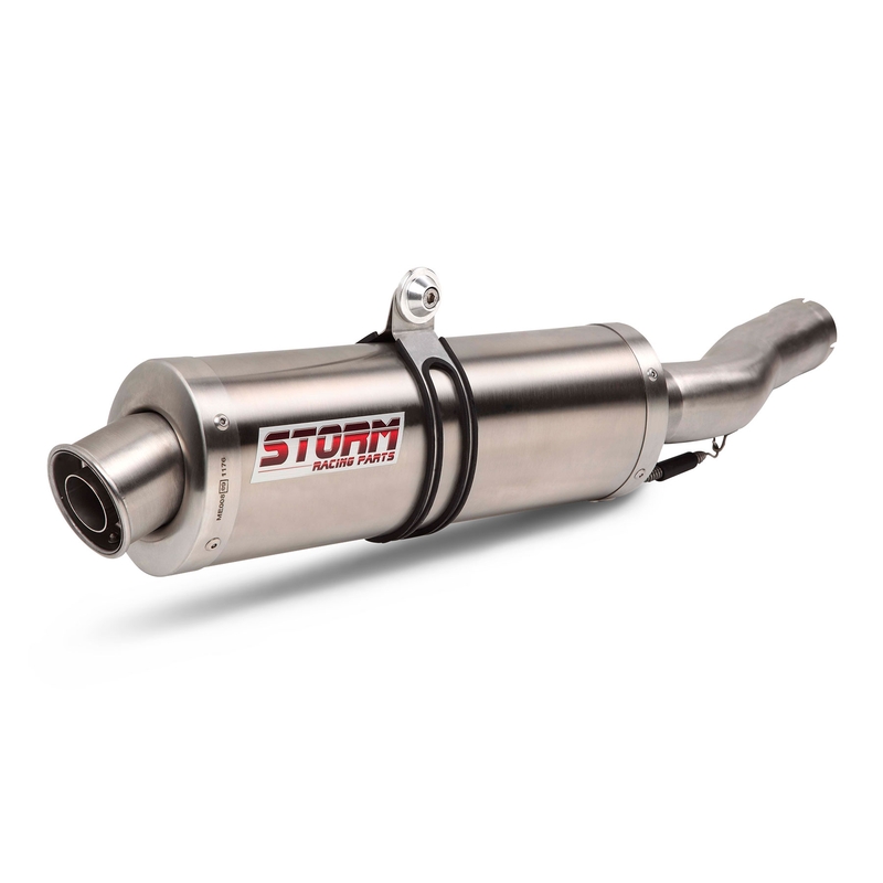 2 koncovky výfuku STORM OVAL Nerez pro YAMAHA TDM 900 2002-2014