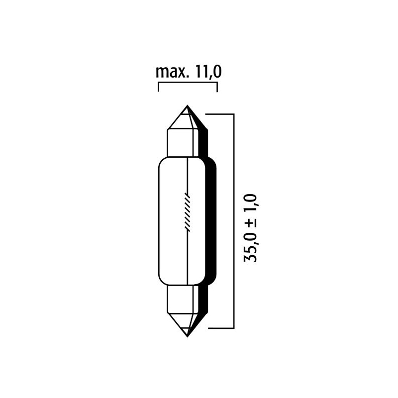 Žárovka RMS FLOSSER 6V-5W t 11x35