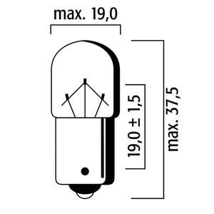 Žárovka RMS FLOSSER 246510456 oranžová BAU15S T16 12V-10W