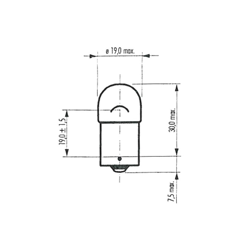 Žárovka RMS FLOSSER bílá 6V 10W ba15s