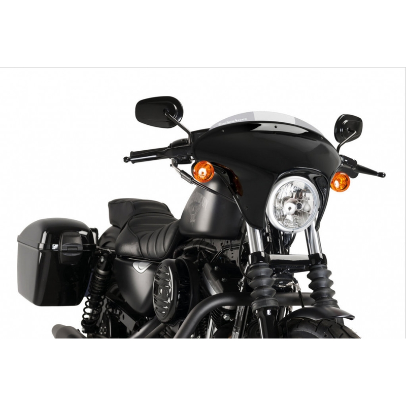 Plexi štít PUIG BATWING SML kouřová krátké pro HARLEY DAVIDSON XL 883 Sportster 2009-2020, HARLEY DAVIDSON XL 883 N Sportster Iron 2009-2020