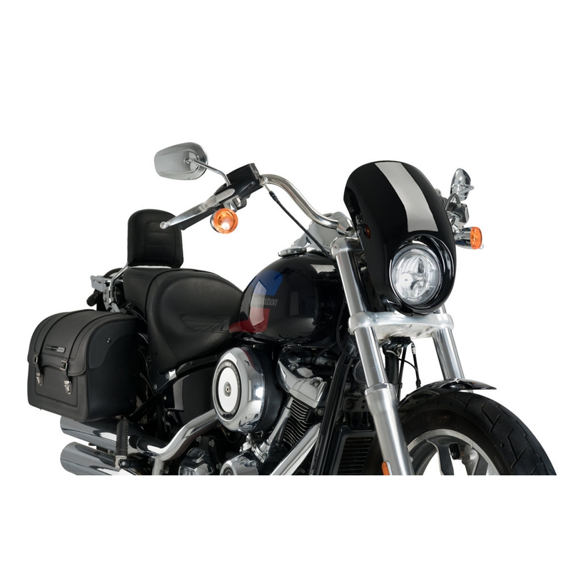 Plexi štít PUIG ANARCHY černá pro HARLEY DAVIDSON FXLR 1745 Softail Low Rider 2018-2020