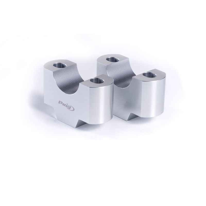 Zvýšení řidítek PUIG stříbrná výška 30mm, d 22mm
