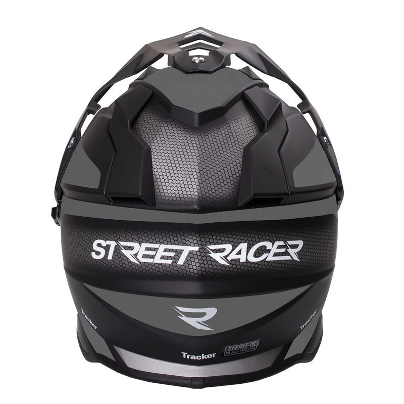 Enduro přilba Street Racer Tracker černo-šedá