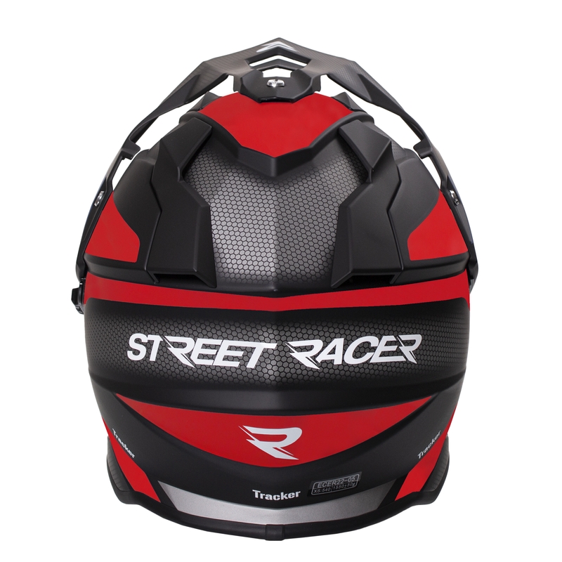 Enduro přilba Street Racer Tracker černo-červená