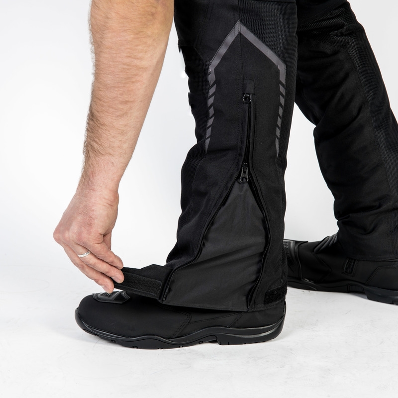 Kalhoty na motorku Ozone Flow černé zkrácené výprodej